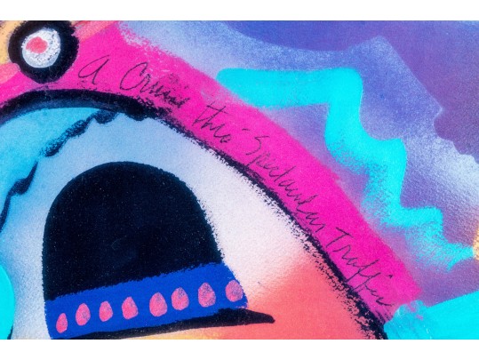 Pair Of Framed Surreal Decorative Color Prints