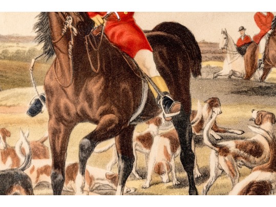 Pair Of Antique English Hunt Prints