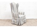 Vintage Upholstered Small Scale Wing Chair