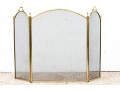 Vintage Brass Fire Screen 