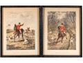 Pair Of Antique English Hunt Prints