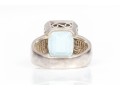 Sterling Silver Striking Emerald Cut Light Blue Color Blue Topaz, Ring, App. 9.07 CTS, Size 7.75