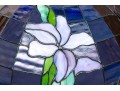 Stained Glass Hanging Lamp, Floral Motif