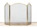 Vintage Brass Fire Screen 