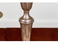 Antique English Brass Candlesticks With Gorham Sterling Weighted Candlesticks