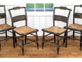 Set Of Four Semi Antique Hitchcock Side Chairs