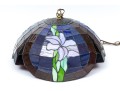 Stained Glass Hanging Lamp, Floral Motif