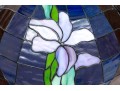 Stained Glass Hanging Lamp, Floral Motif