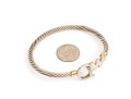 Sterling And 14k Unique Cable Cuff Bracelet With Retrofit Initial Clasp