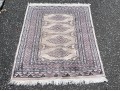 Vintage Hand-Knotted Bukhara Carpet 32