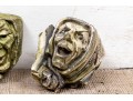 Pair Of Antique Terracotta Grotesque Heads As Architectural Decorations