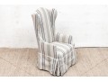 Vintage Upholstered Small Scale Wing Chair