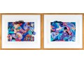 Pair Of Framed Surreal Decorative Color Prints