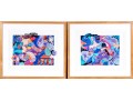 Pair Of Framed Surreal Decorative Color Prints
