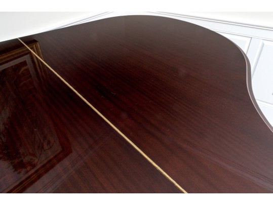 Young Chang Lacquered Mahogany Baby Grand Piano With Piano Bench