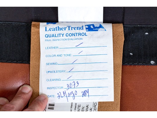 LeatherTrend Upholstered Club Chair With Ottoman