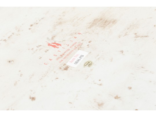 Decorative Castilian Ceramic And Brass Mounted Footed Tray