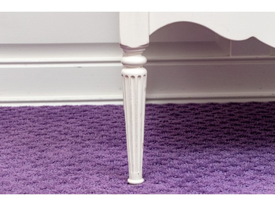 French Provincial Upholstered Trundle Bed Frame And Bedside Table