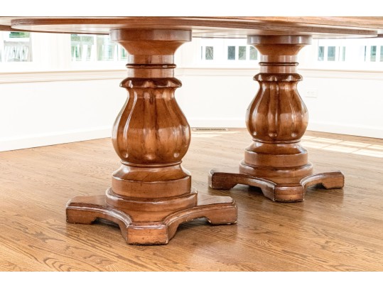 Stunning Woodland Furniture Double Pedestal Oval Dining Table