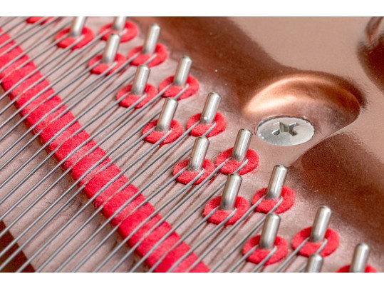 Young Chang Lacquered Mahogany Baby Grand Piano With Piano Bench