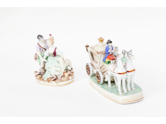 Duo Of Japanese Maruyama Porcelain Fairings