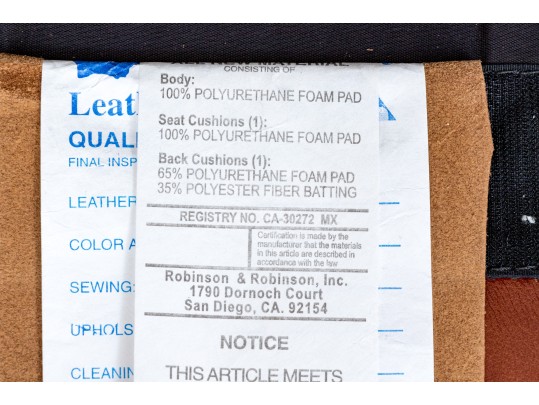 LeatherTrend Upholstered Club Chair With Ottoman