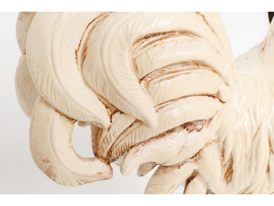 Trio Of Majolica Style Ceramic Roosters