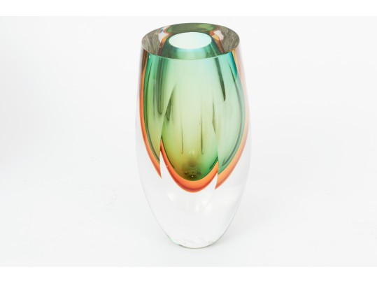 Two Decorative Glass Vases