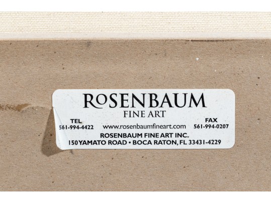 Signed Oil On Canvas, Street Scene In Front Of A Bistro