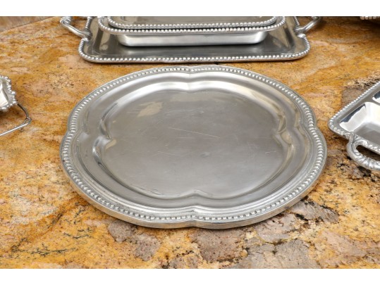 Collection Of 10 Mexican Aluminum Serving Pieces