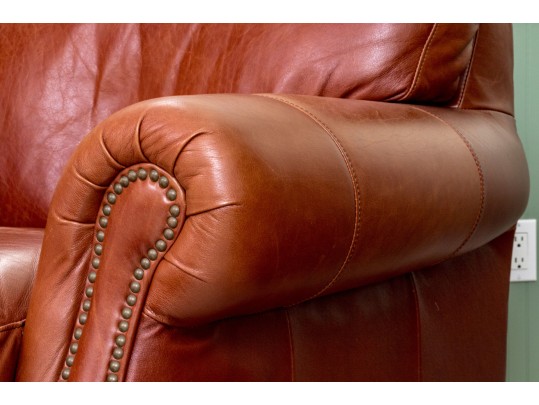 LeatherTrend Upholstered Club Chair With Ottoman