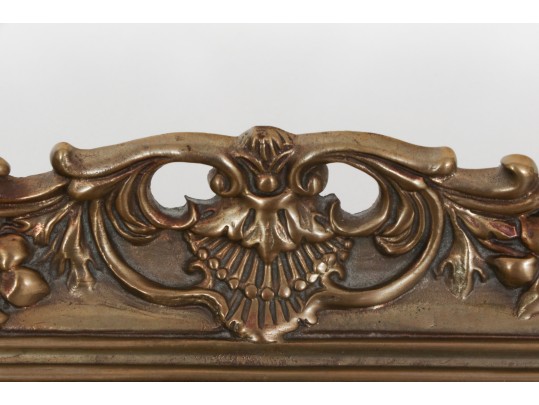 Decorative Castilian Ceramic And Brass Mounted Footed Tray