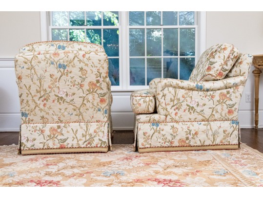 Fine Pair Of Schumacher Upholstered Club Chairs