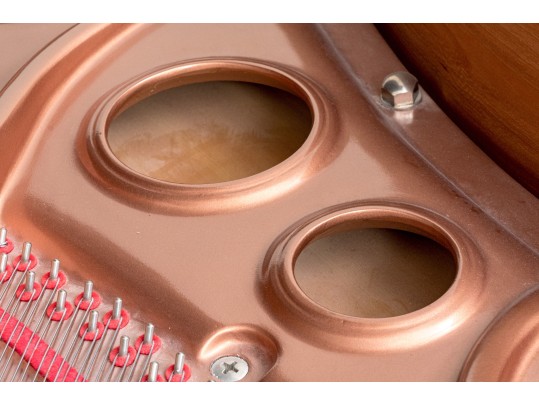 Young Chang Lacquered Mahogany Baby Grand Piano With Piano Bench