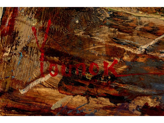 Younok Kim (South Korean, B. 1973) Oil On Canvas, Italian Alley