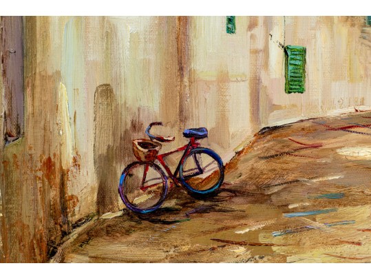 Younok Kim (South Korean, B. 1973) Oil On Canvas, Italian Alley