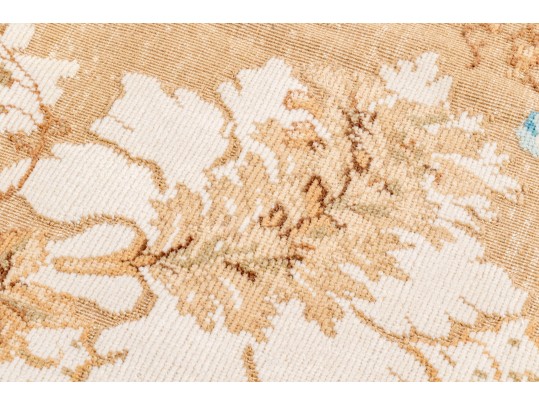 Pretty Wool Pink, Blue, And Beige Area Rug (11'10