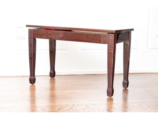 Young Chang Lacquered Mahogany Baby Grand Piano With Piano Bench