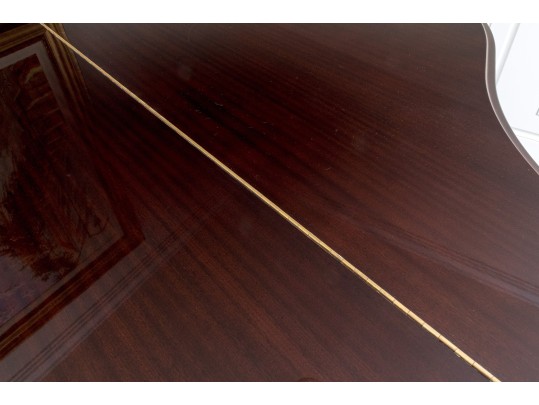 Young Chang Lacquered Mahogany Baby Grand Piano With Piano Bench