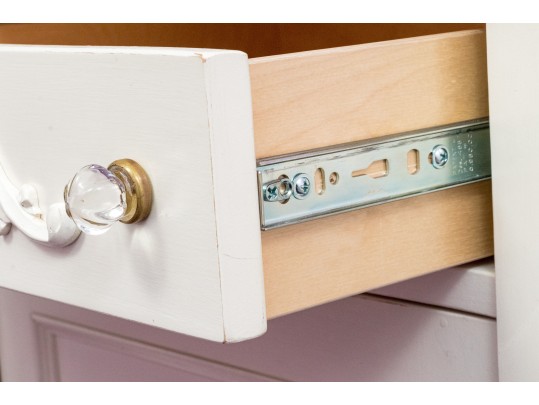 French Provincial Upholstered Trundle Bed Frame And Bedside Table