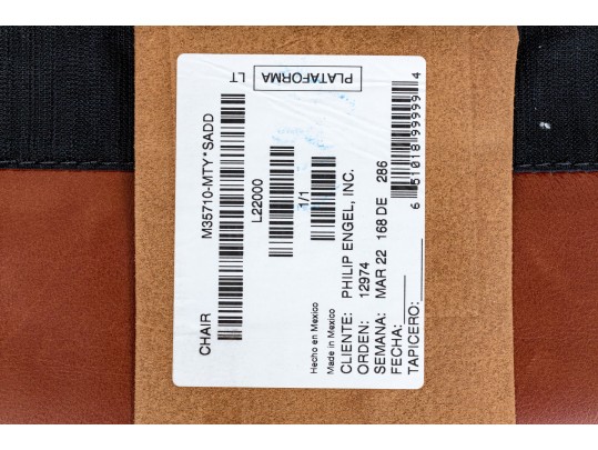 LeatherTrend Upholstered Club Chair With Ottoman