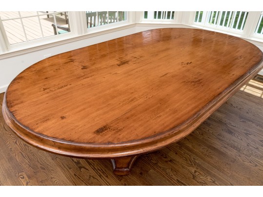 Stunning Woodland Furniture Double Pedestal Oval Dining Table