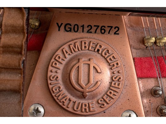 Young Chang Lacquered Mahogany Baby Grand Piano With Piano Bench