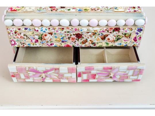 Whimsical Mosaic Jewelry Box