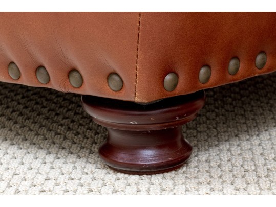 LeatherTrend Upholstered Club Chair With Ottoman