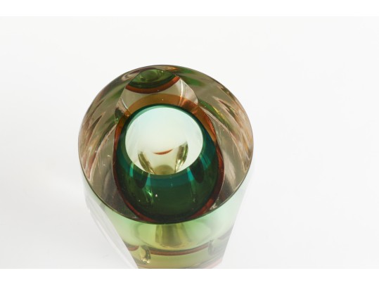 Two Decorative Glass Vases