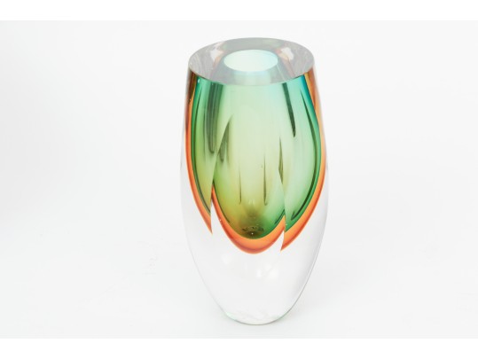 Two Decorative Glass Vases