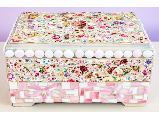 Whimsical Mosaic Jewelry Box