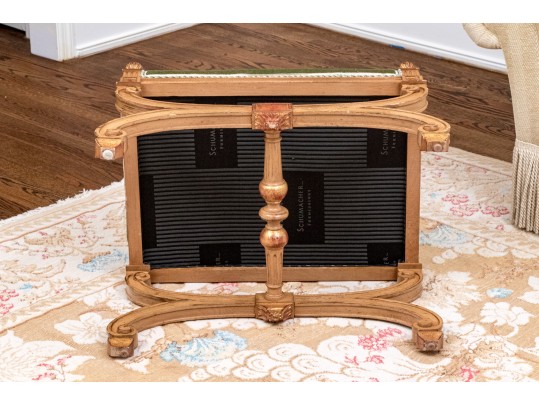 Schumacher Furnishings Neoclassical Style Upholstered Stool