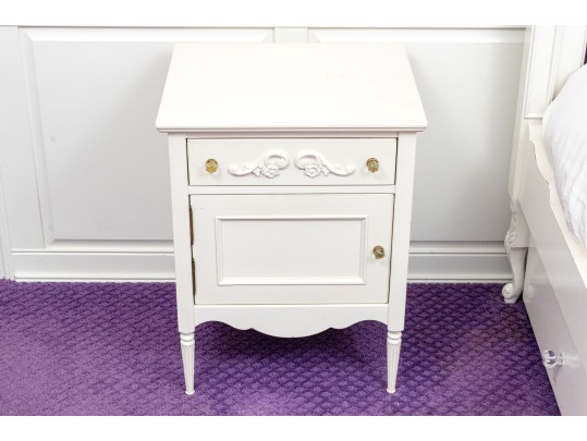 French Provincial Upholstered Trundle Bed Frame And Bedside Table